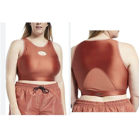 Core 10 by Reebok Women's Plus Size Cut Out Crop Top - Picture 1 of 6